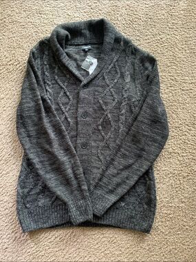 Rue21 Shawl Collar Cable Knit Cardigan - Gray